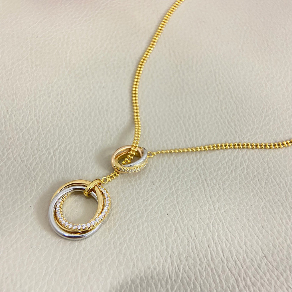 [Lumi Jewelery]TRINITY DIAMONDS NECKLACE