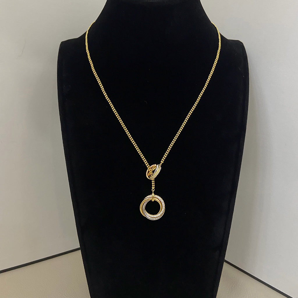 [Lumi Jewelery]TRINITY DIAMONDS NECKLACE