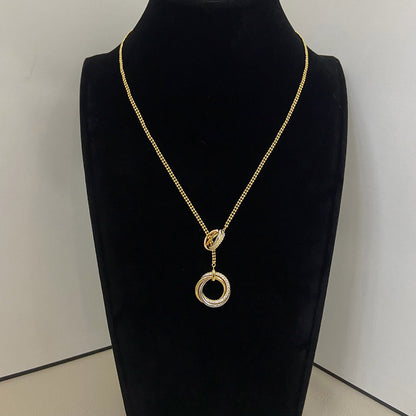 [Lumi Jewelery]TRINITY DIAMONDS NECKLACE