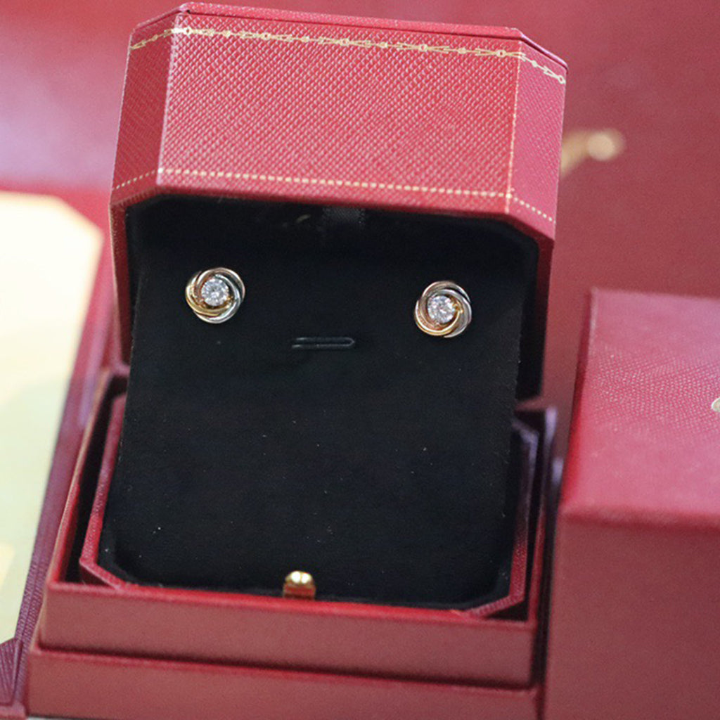 [Lumi Jewelery]TRINITY STUD DIAMOND EARRINGS
