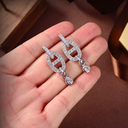 [Lumi Jewellery]HM CHAINE DIAMOND EARRINGS
