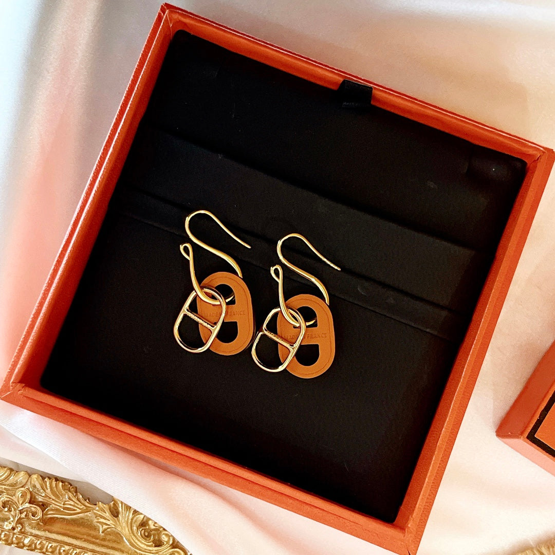 [Lumi Jewellery]HM O'MAILLON GOLD EARRINGS