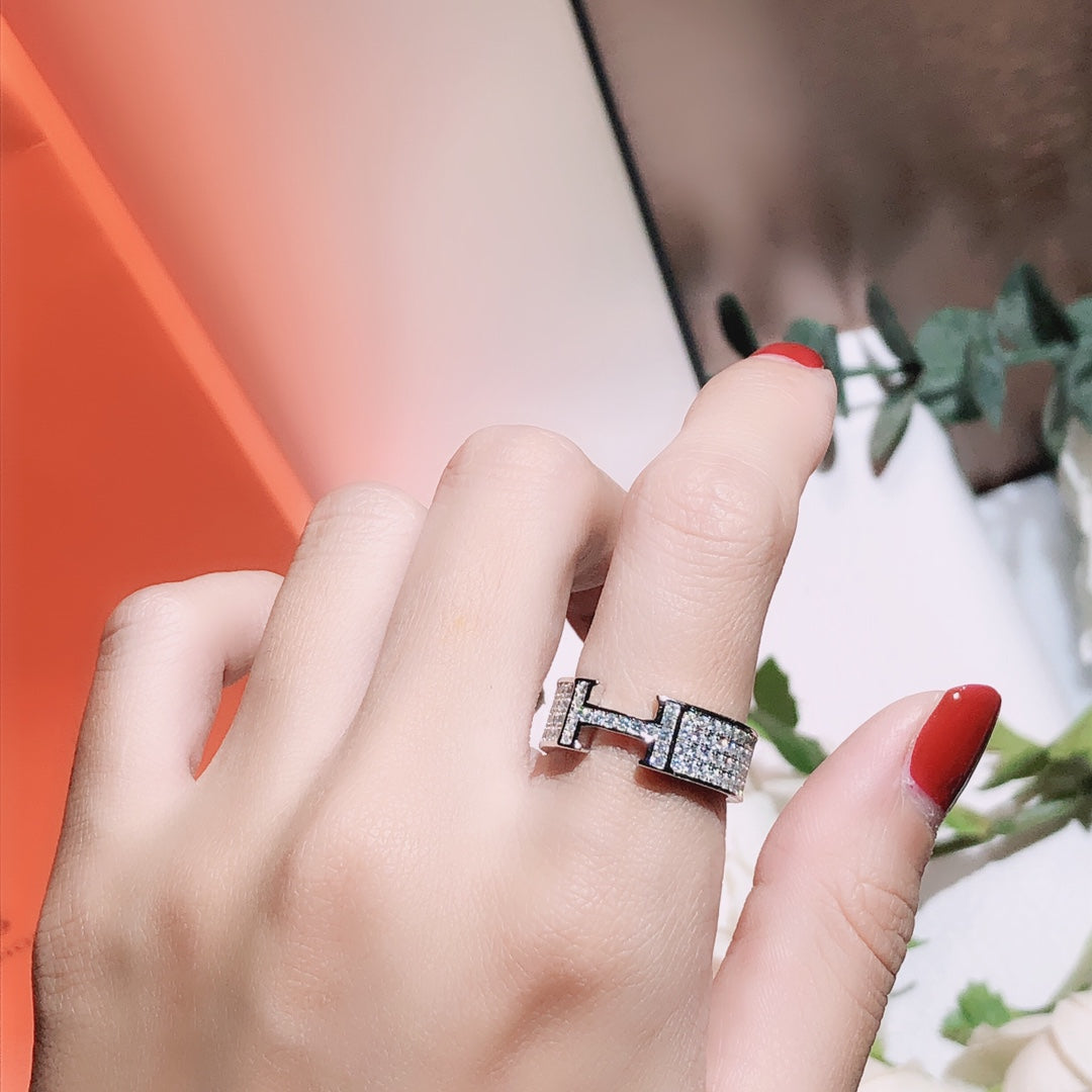 [Lumi Jewellery]H RING FULL DIAMOND