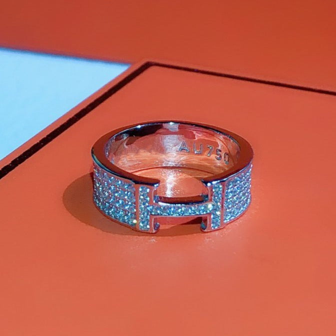 [Lumi Jewellery]H RING FULL DIAMOND