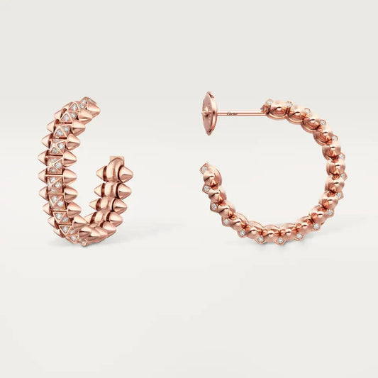 [Lumi Jewelery]CLASH 6.4MM FULL DIAMOND SMALL EARRINGS