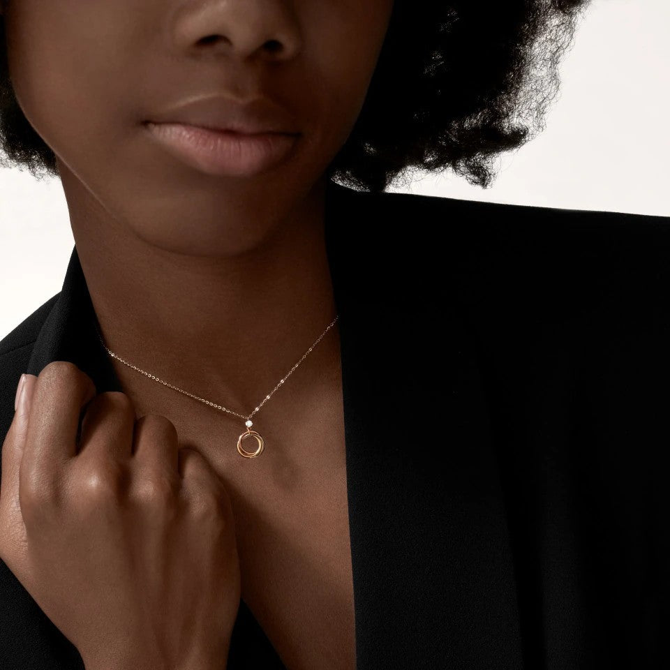 [Lumi Jewelery]TRINITY  NECKLACE 1 DIAMOND