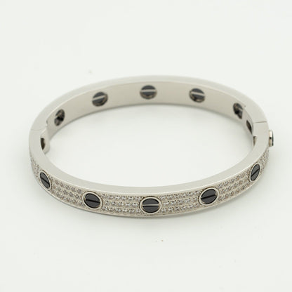 [Lumi Jewellery]LOVE BRACELET 6.1MM DIAMOND-PAVED CERAMIC