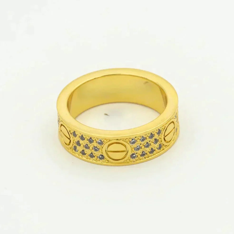 [Lumi Jewellery]LOVE RING 5.5MM DIAMONDS PAVED