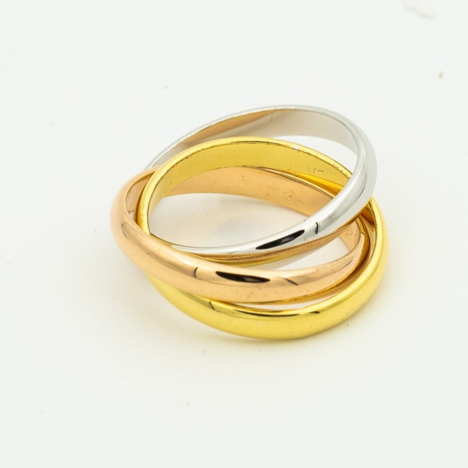 [Lumi Jewellery]TRINITY RING GOLD PINK GOLD SILVER