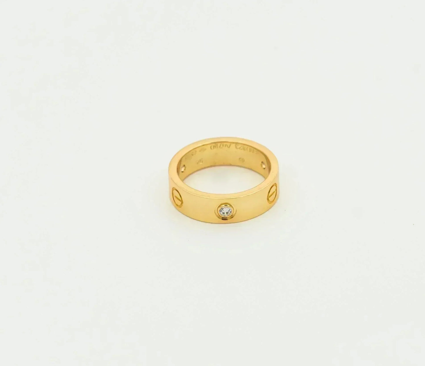 [Lumi Jewellery]LOVE RING 5.5MM 3 DIAMONDS GOLD