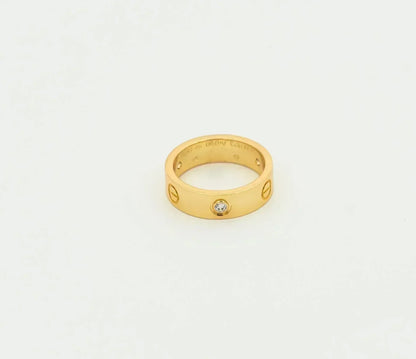 [Lumi Jewellery]LOVE RING 5.5MM 3 DIAMONDS GOLD