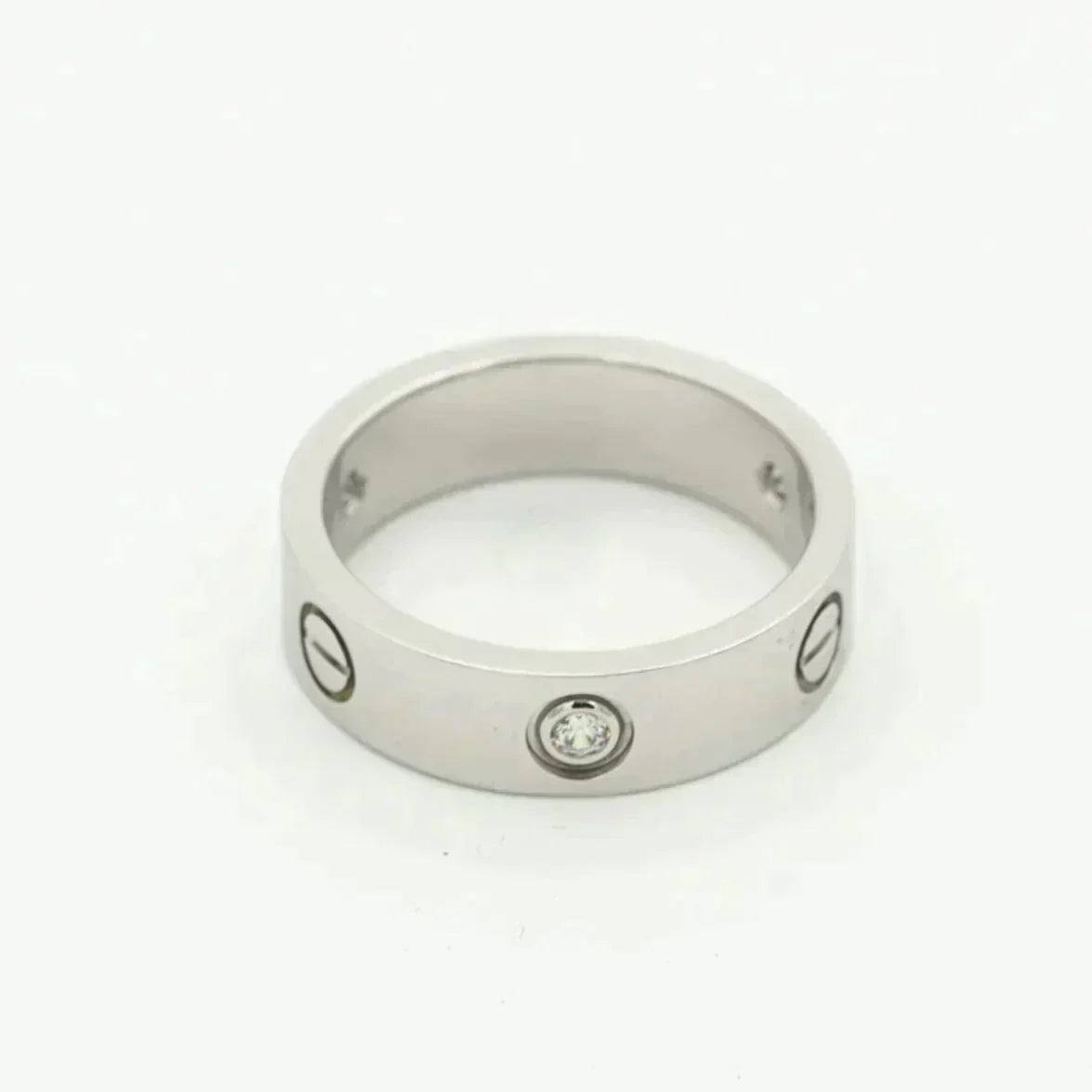 [Lumi Jewellery]LOVE RING 5.5MM 3 DIAMONDS SILVER