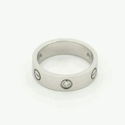 [Lumi Jewellery]LOVE RING 5.5MM 3 DIAMONDS SILVER
