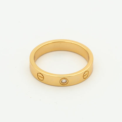 [Lumi Jewellery]LOVE RING 4MM 1 DIAMOND PINK GOLD