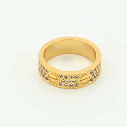 [Lumi Jewellery]LOVE RING 5.5MM DIAMONDS PAVED