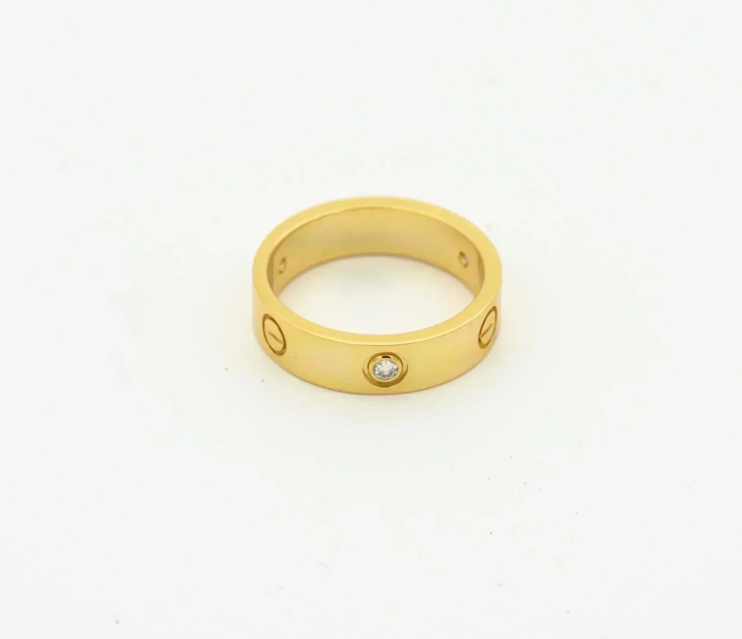 [Lumi Jewellery]LOVE RING 4MM 1 DIAMOND GOLD