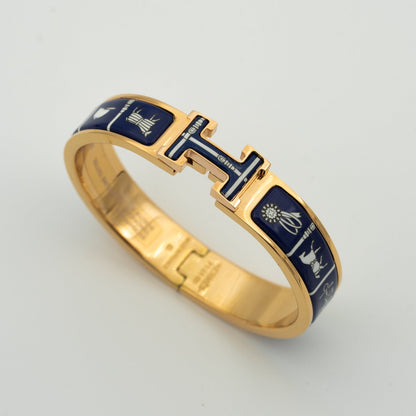 [Lumi Jewellery]H BRACELET BLUE CERAMIC