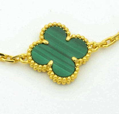 [Lumi Jewellery] CLOVER 5 MOTIF MALACHITE BRACELET COLLECTION
