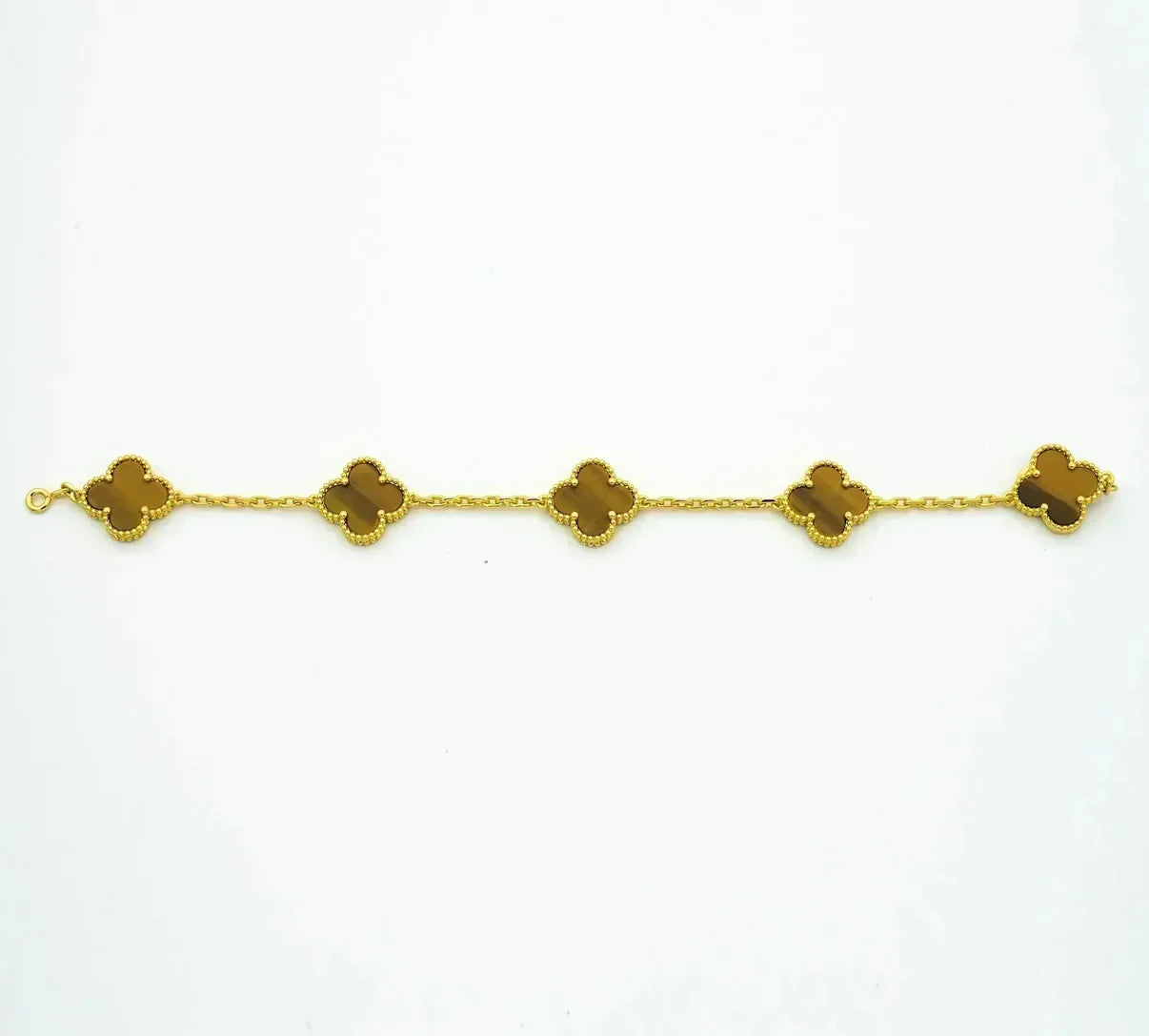 [Lumi Jewellery] CLOVER 5 MOTIFS TIGER EYE BRACELET COLLECTION