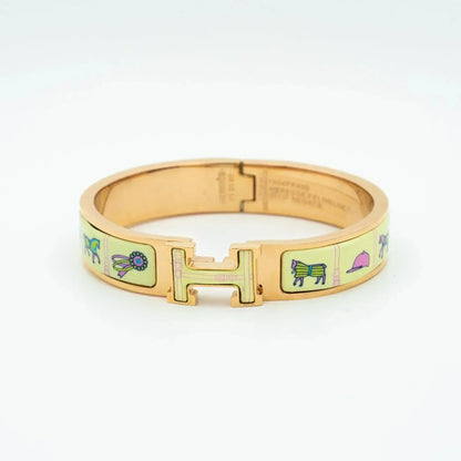 [Lumi Jewellery]H PINK GOLD BRACELET CREAM CERAMIC