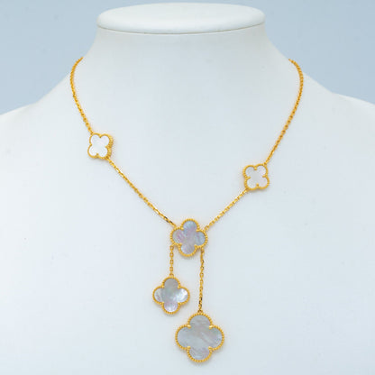 [Lumi Jewellery]CLOVER MOTHER OF PEARL NECKLACE 6 MOTIF