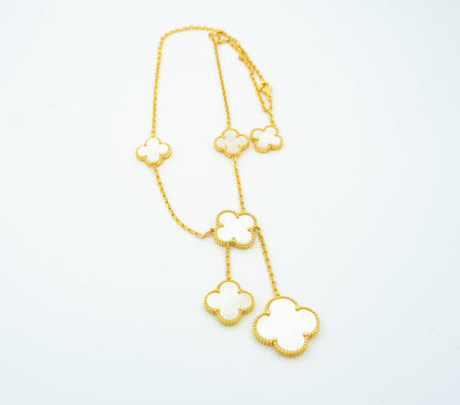 [Lumi Jewellery]CLOVER MOTHER OF PEARL NECKLACE 6 MOTIF