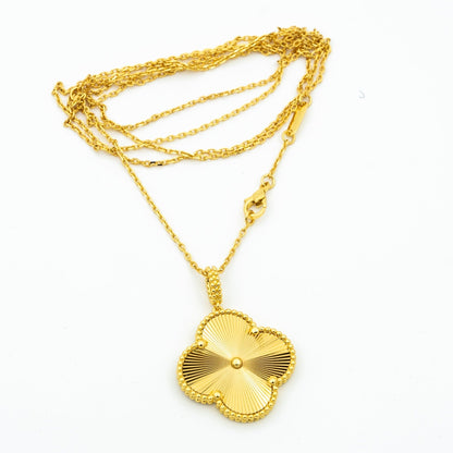 [Lumi Jewellery]CLOVER 25MM PEDANT NECKLACE GOLD