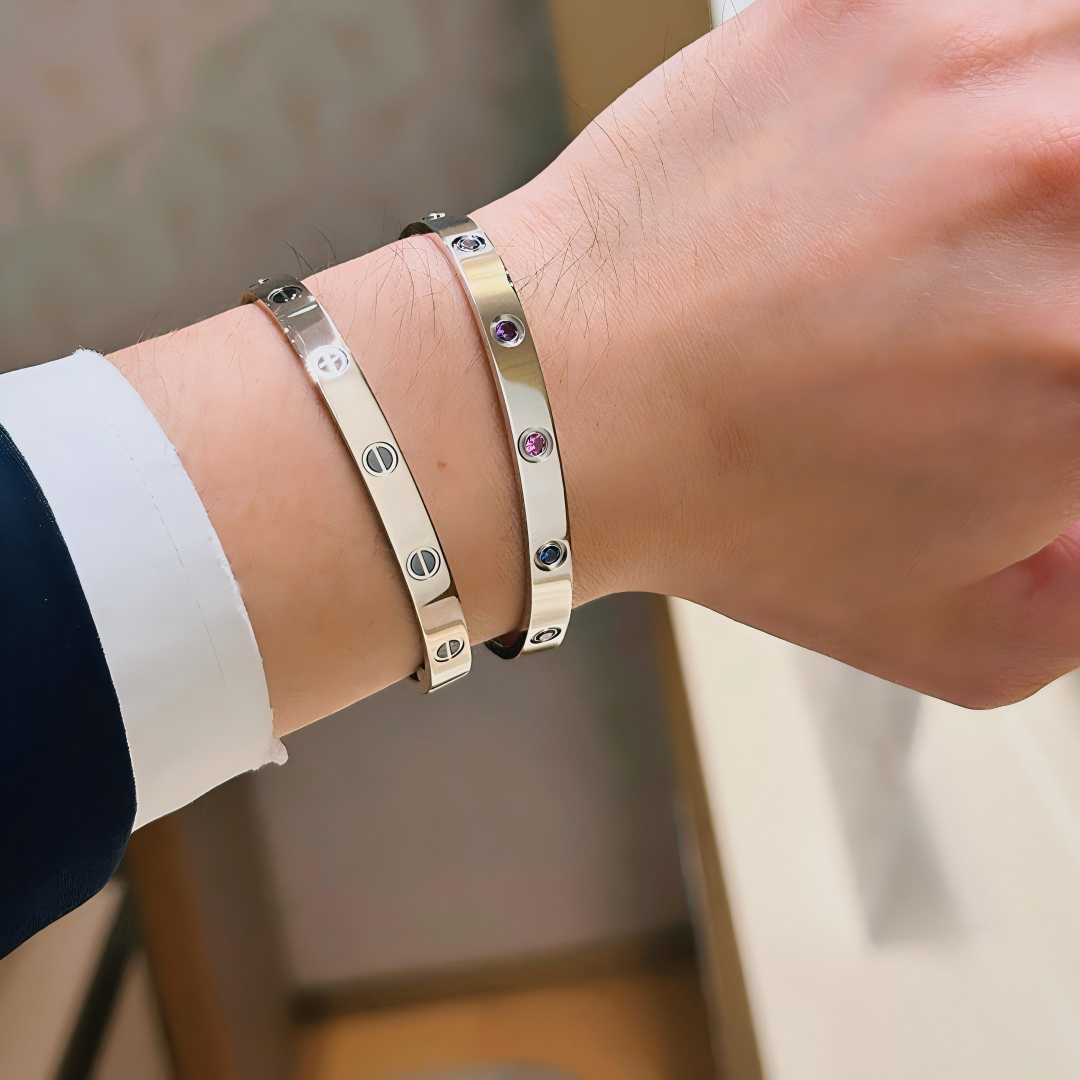 [Lumi Jewelry]2026 RAINBOW LOVE BRACELET 6.1MM  10 DIAMONDS