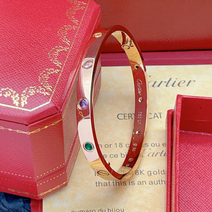 [Lumi Jewelry]2026 RAINBOW LOVE BRACELET 6.1MM  10 DIAMONDS