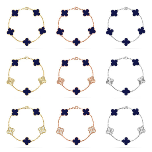 [Lumi Jewellery] CLOVER 5 MOTIF PULSAR STONE BRACELET COLLECTION