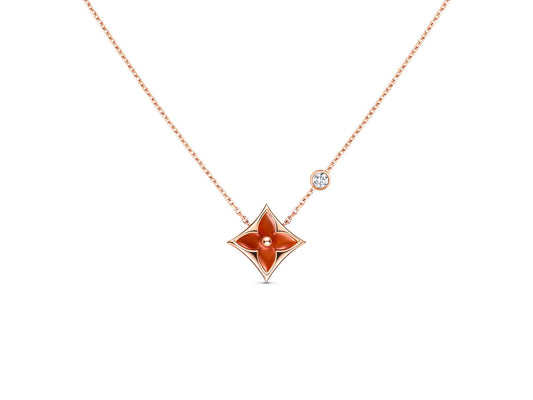 [Lumi Jewellery]STAR NECKLACE PINK GOLD 1 DIAMOND