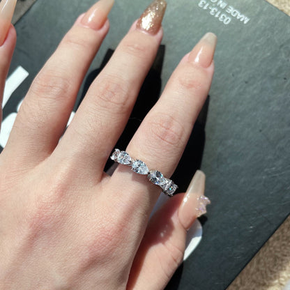 [Lumi Jewellery]Exquisite Pear Cut Tennis Ring