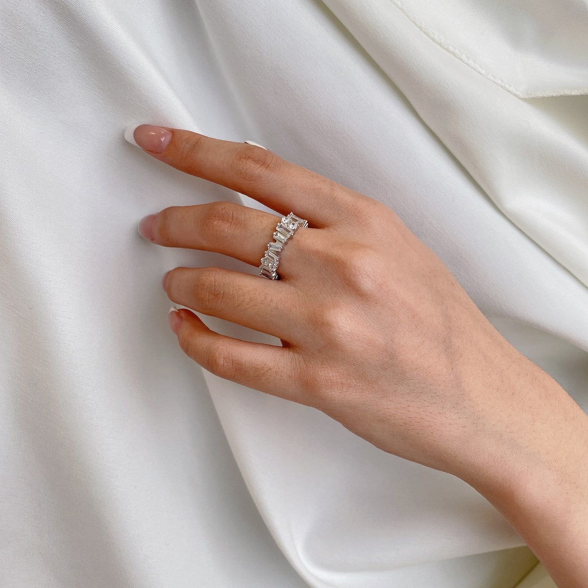 [Lumi Jewellery]Delicate Multi Shape Tennis Ring