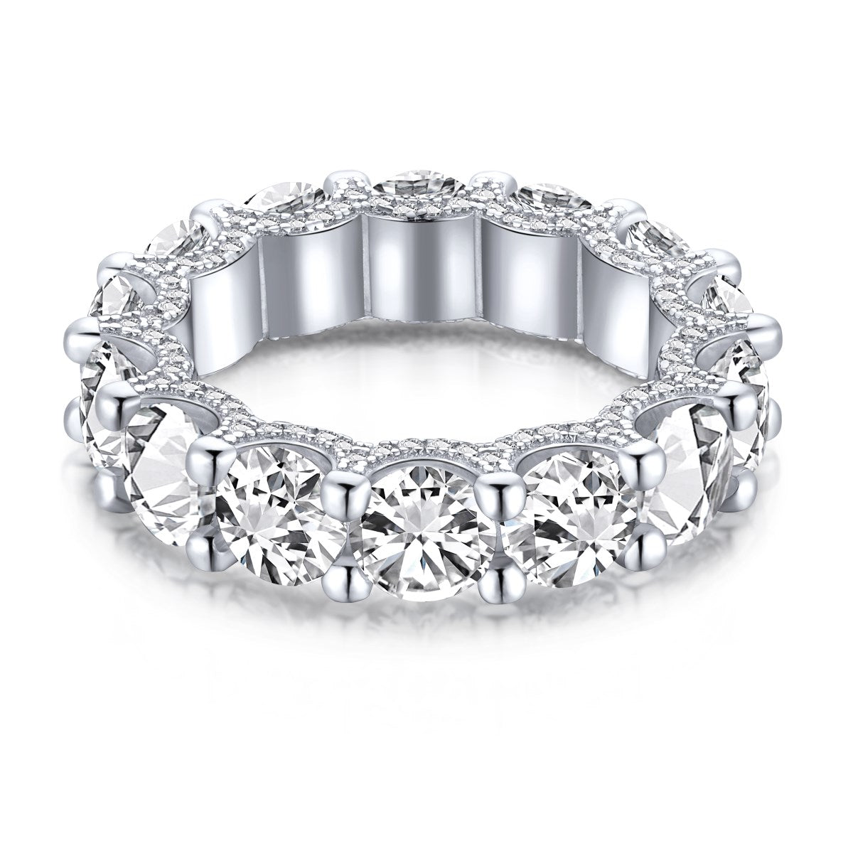 [Lumi Jewellery]Gorgeous Round Cut Tennis Ring