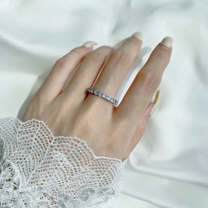 [Lumi Jewellery]Sparkling Round Cut Tennis Ring