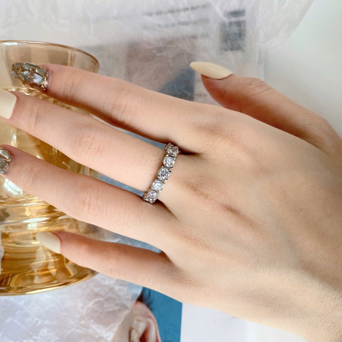 [Lumi Jewellery]Eternity Round Cut Tennis Ring