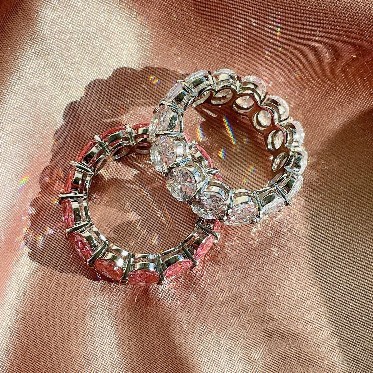 [Lumi Jewellery]Dainty Elongated Cushion Cut Tennis Ring