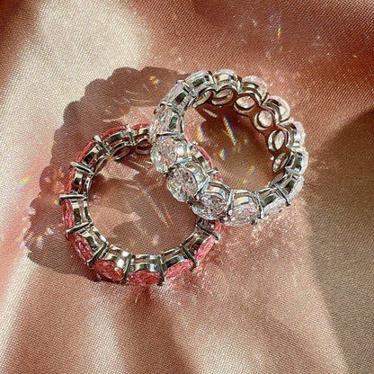 [Lumi Jewellery]Dainty Elongated Cushion Cut Tennis Ring