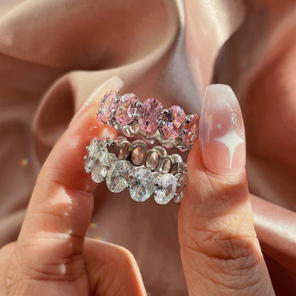 [Lumi Jewellery]Dainty Elongated Cushion Cut Tennis Ring