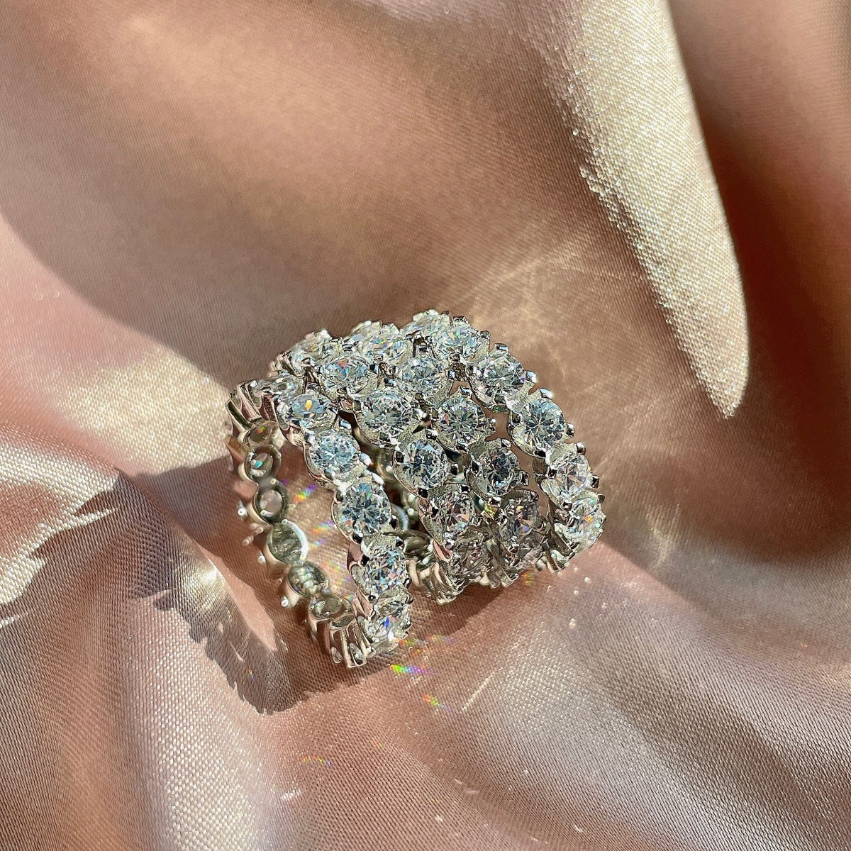 [Lumi Jewellery]Eternity Round Cut Tennis Ring