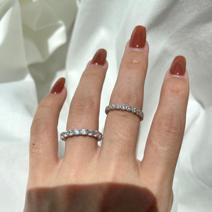 [Lumi Jewellery]Sparkling Round Cut Tennis Ring