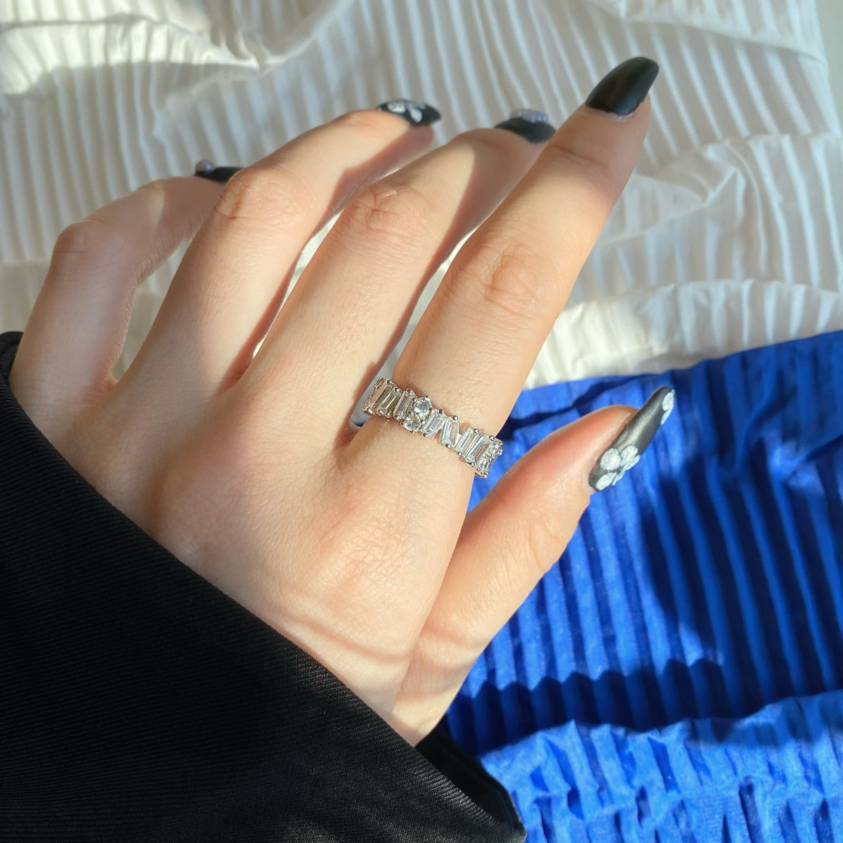 [Lumi Jewellery]Delicate Multi Shape Tennis Ring