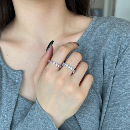 [Lumi Jewellery]Eternity Round Cut Tennis Ring