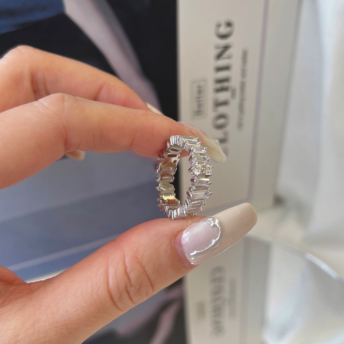 [Lumi Jewellery]Delicate Multi Shape Tennis Ring