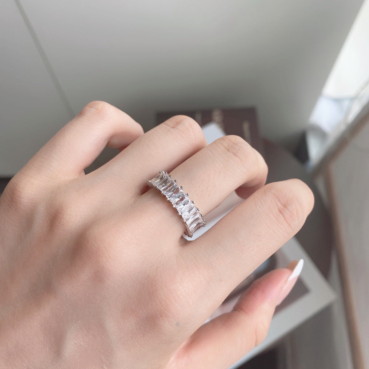 [Lumi Jewellery]Unique Colorful Radiant Cut RIng