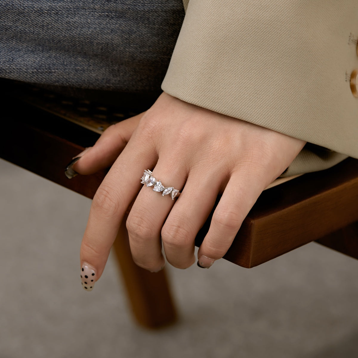 [Lumi Jewellery]Delicate Multi Cut Ring