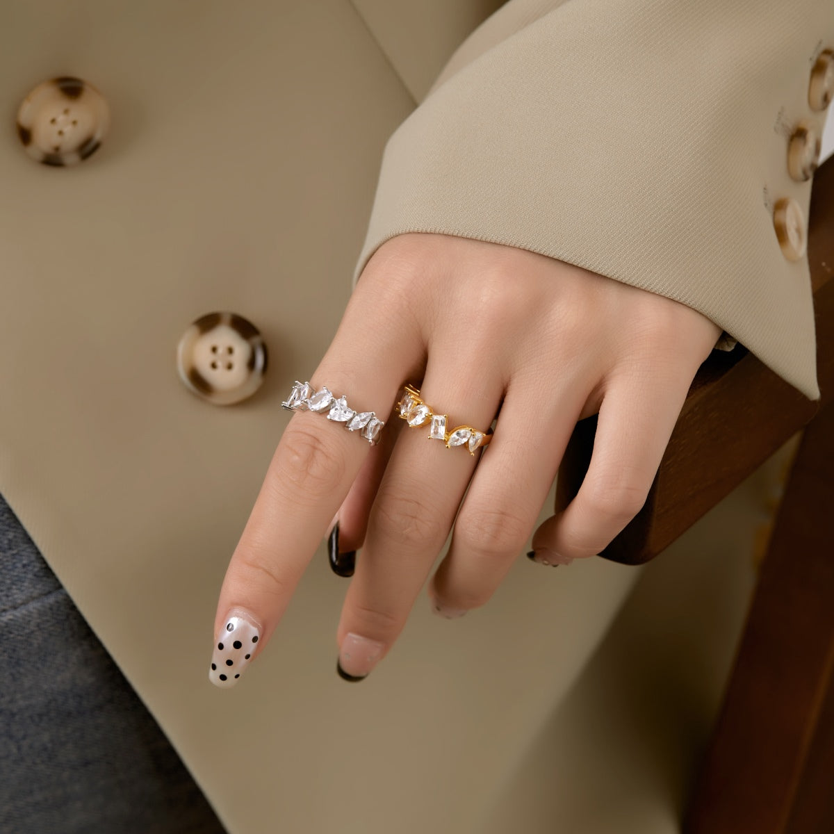 [Lumi Jewellery]Delicate Multi Cut Ring