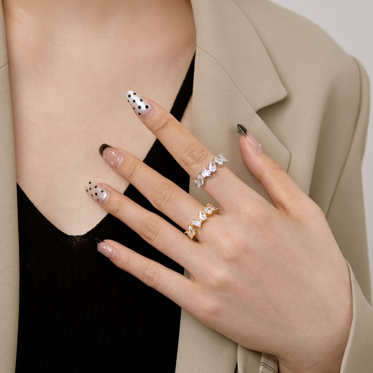 [Lumi Jewellery]Delicate Multi Cut Ring