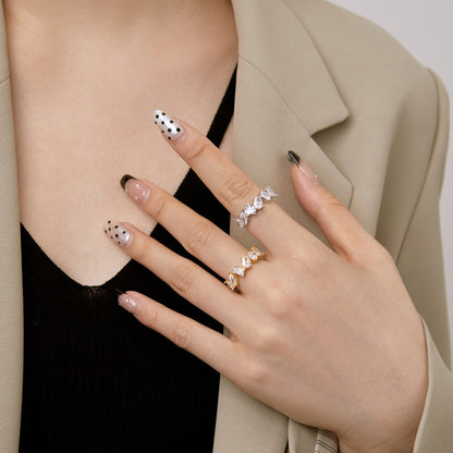 [Lumi Jewellery]Delicate Multi Cut Ring