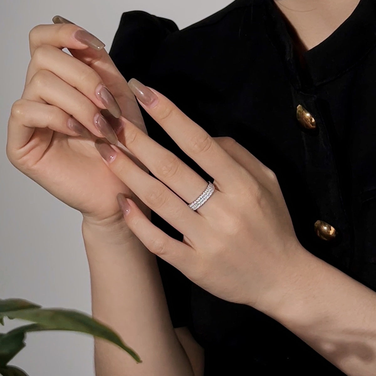 [Lumi Jewellery]Dainty Round Cut Tennis Ring